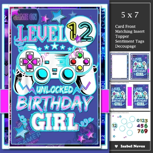 5x7 ~ Level Unlocked Birthday Girl