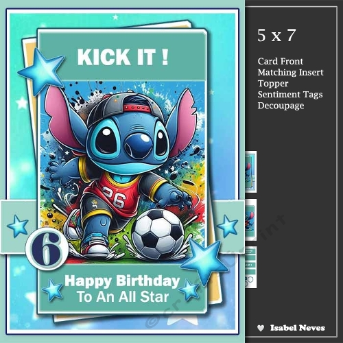 5x7 ~ Kick It ~ Birthday All Star