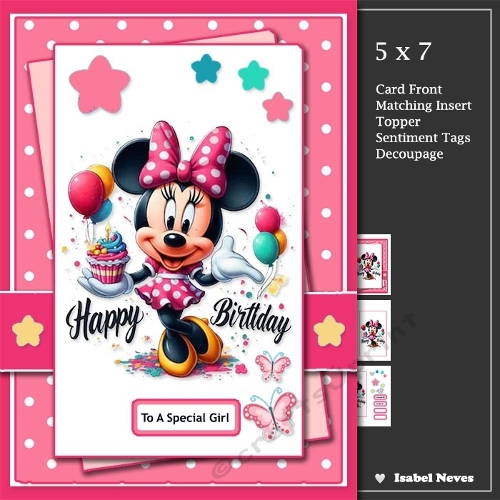 5 x 7 ~ Minnie Mouse Birthday Girl