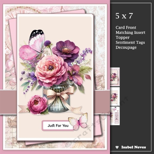5 x 7 ~ Blossoms And Butterflies