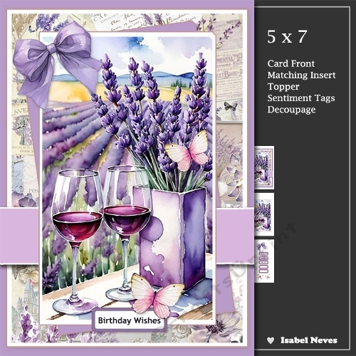 5 x 7 ~ Lovely Lavender Wine