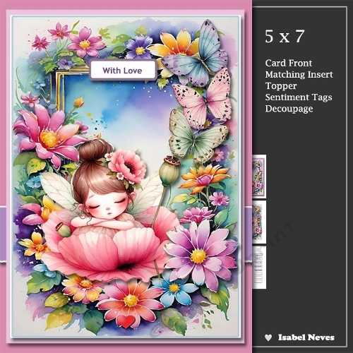 5x7 ~ Spring Blossoms Garden Fairy