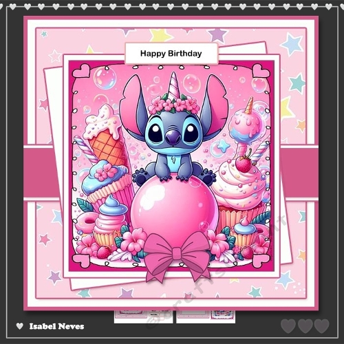 6x6 ~Stitch Birthday Greetings