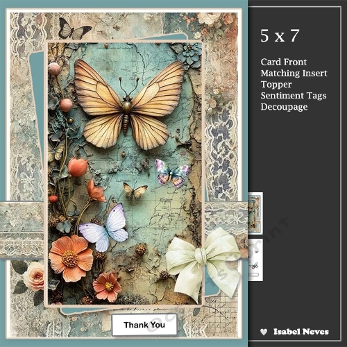 5x7 ~ Wings And Petals