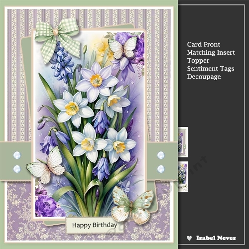 5x7 ~ Dainty Daffodi Bouquet