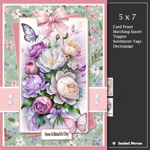5x7 ~ Spring Butterfly Floral