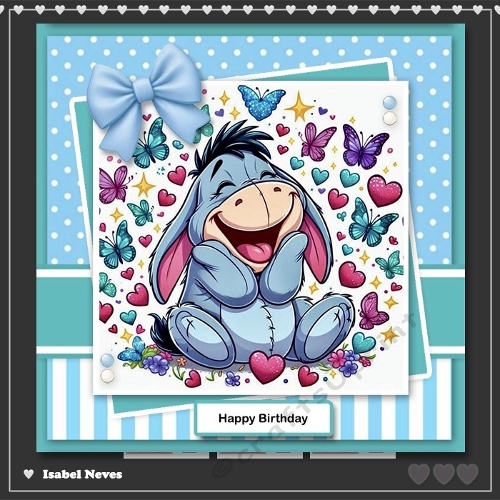 6x6 ~ Eeyore Birthday Wishes