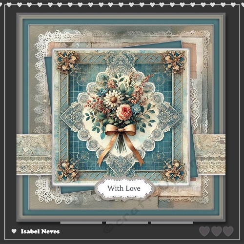 6x6 ~ Lovely Lace Floral