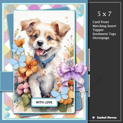 5x7 ~ Puppy With Love