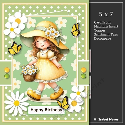 cup1447533_2073 - 5x7 ~ Darling Daisy Girl