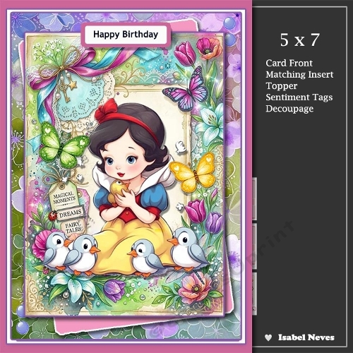 5x7 ~ Fairy Tales Wishes - Snow White