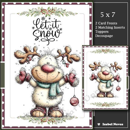 Set Of 2 ~ Snowy Christmas
