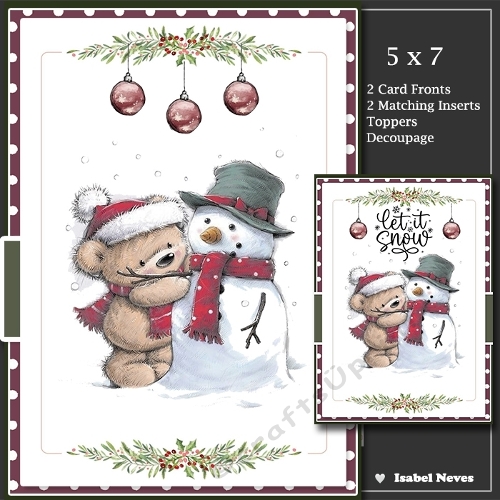 Set Of 2 ~ Snowy Christmas 2