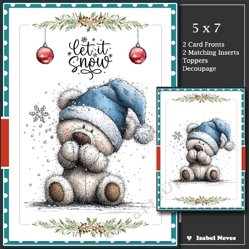 Set Of 2 ~ Snowy Christmas 3