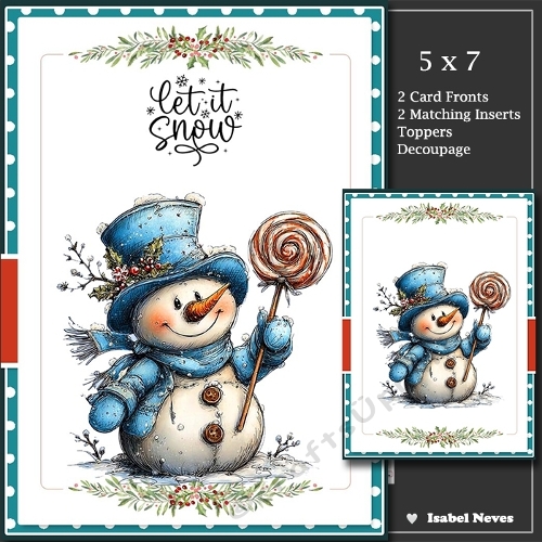 Set Of 2 ~ Snowy Christmas 4
