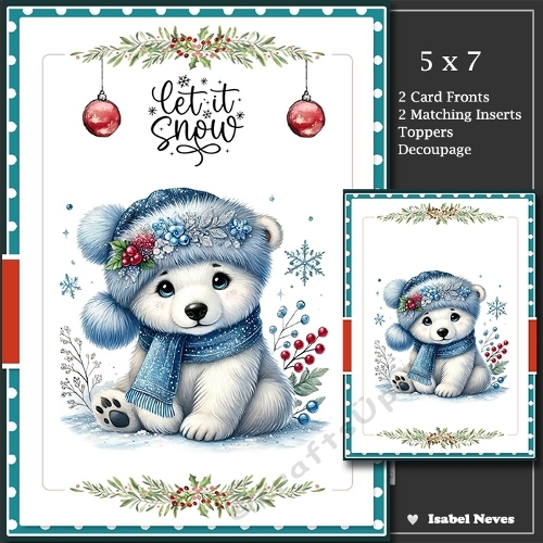 Set Of 2 ~ Snowy Christmas 5