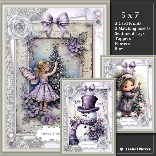 5x7 ~ Set Of 3 Christmas Wishes