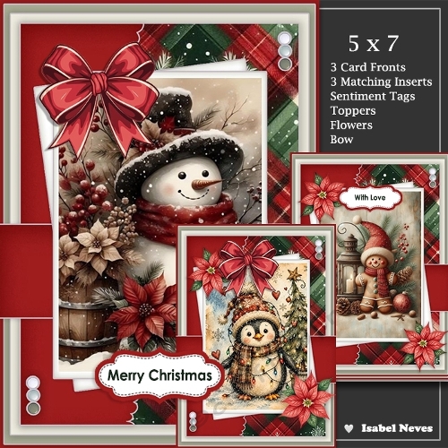 5x7 ~ Set Of 3 Christmas Cuties