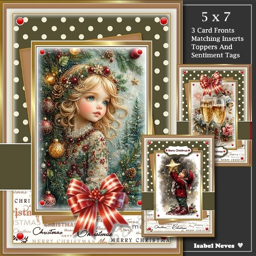 5x7 ~ Set Of 3 Warm Christmas Wishes