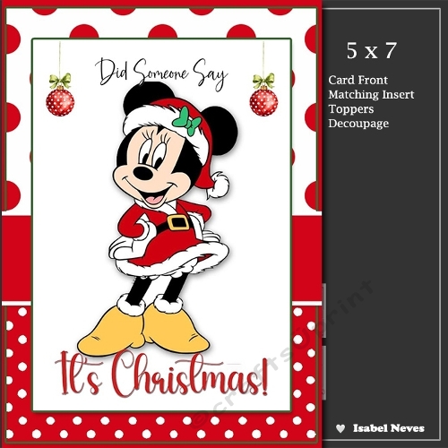 5x7 ~ Its Christmas _Minnie Mouse 2