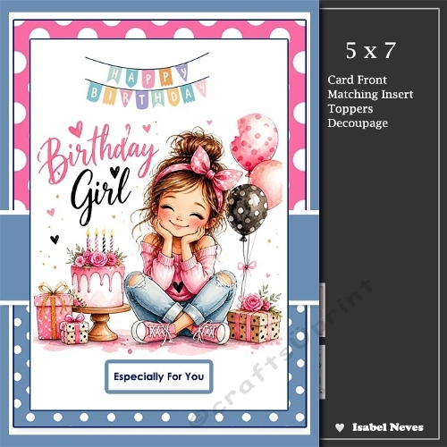 5x7 ~ Cute Birthday Girl