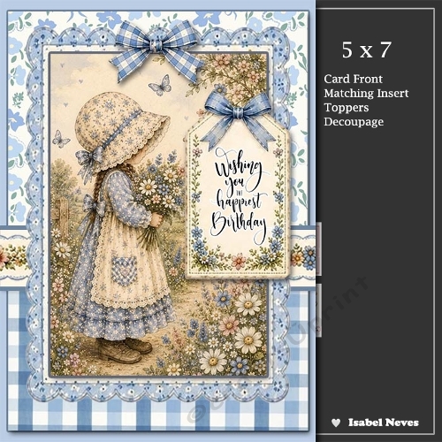 5x7 ~ Bonnet Beautiful Birthday