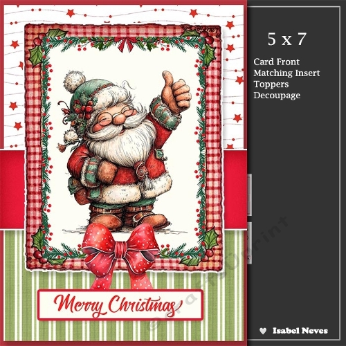 5x7 ~ Jolly Santa