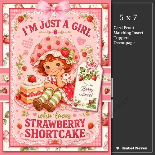 5x7 ~ Love Strawberry Shortcake