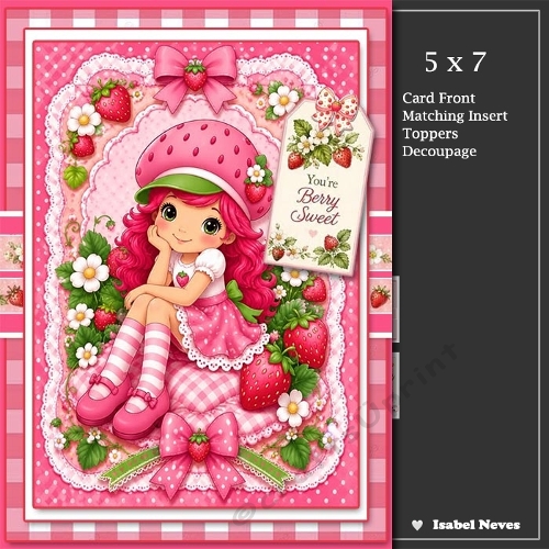 5x7 ~ Berry Sweet Strawberry Shortcake