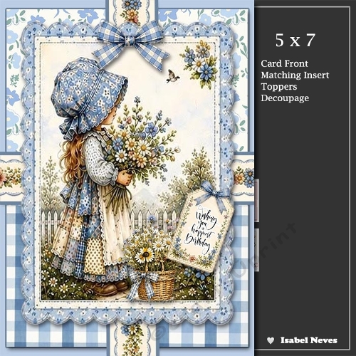5x7 ~ Bonnet Beautiful Birthday 3