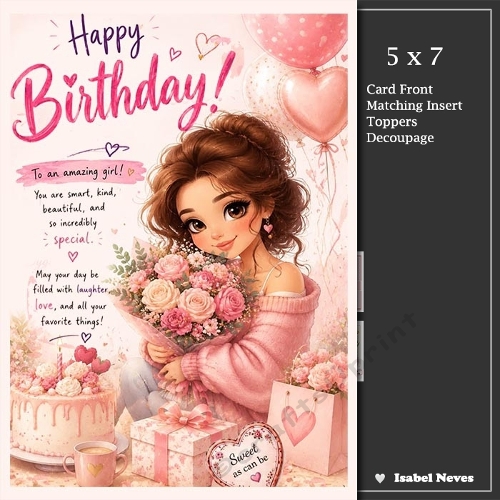 5x7 ~ Amazing Girl Birthday 2