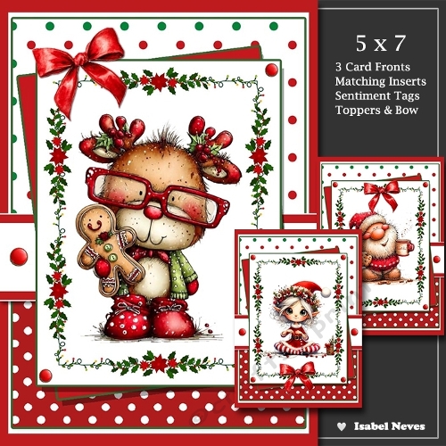 Set Of 3 ~ Whimsical Christmas