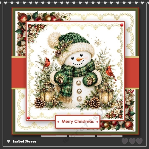 6x6 ~ Christmas Snowman
