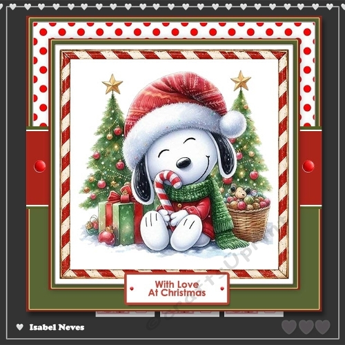 6x6 ~ Snoopy Love At Christmas