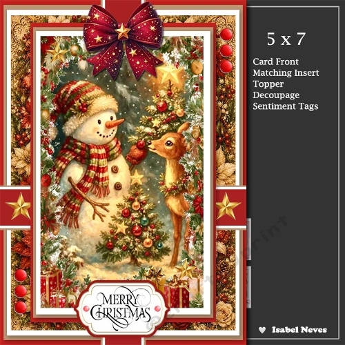5x7 ~ Merry And Bright Christmas