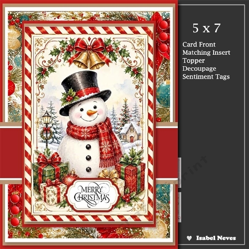 5x7 ~ Jolly Happy Snowman