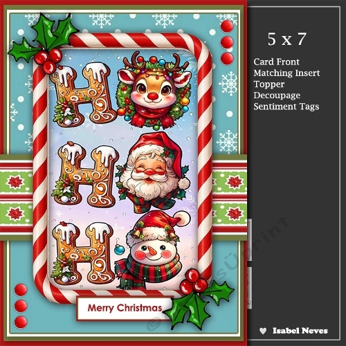 5x7 ~ Ho Ho Ho