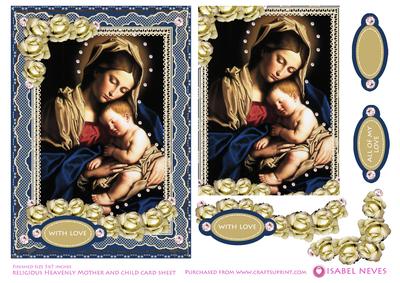 Heavenly Mother and Child Card Front