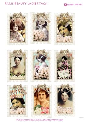 Paris Beauty Ladies Tags