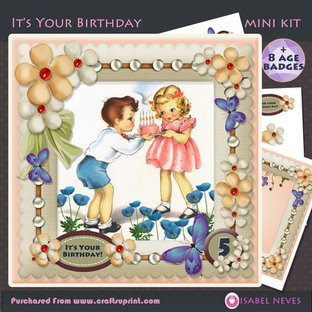 It's Your Birthday Decoupage Mini Kit