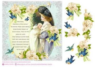 Precious Little Child Christening Card Front
