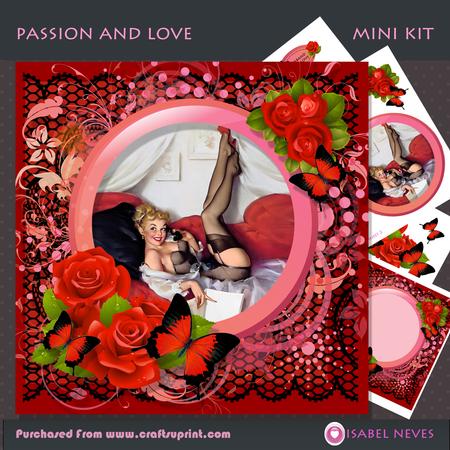 Passion and Love Decoupage Mini Kit