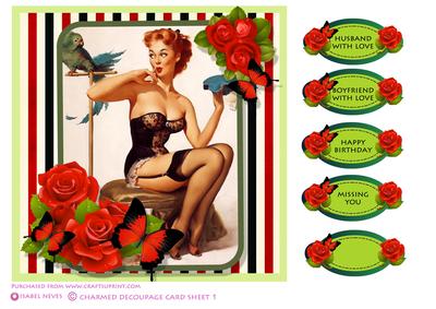 Charmed Two Decoupage Card Front