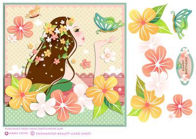 Enchanted Beauty Card Front Topper