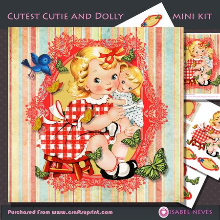 Cutest Cutie and Dolly Decoupage Mini Kit