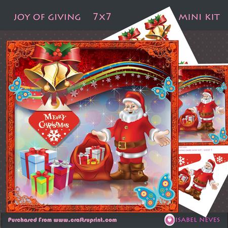 Joy of Giving Decoupage Mini Card Kit