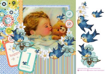 8x8 Happy First Birthday 2