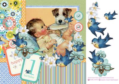 8x8 Happy First Birthday 3
