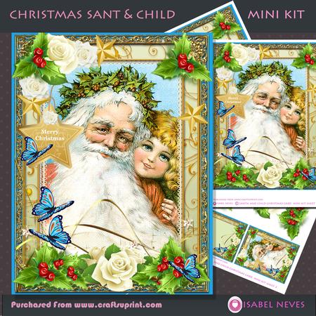 Jolly Santa with Pretty Girl