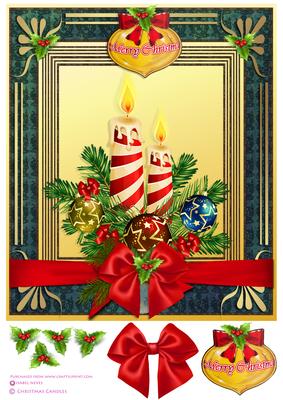 Christmas Candy Cane Candles